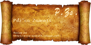 Pócs Zsanett névjegykártya